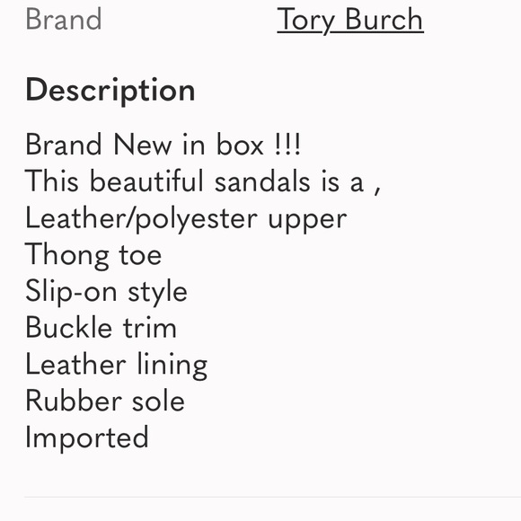 Tory Burch Jessa Thong Tan Sandals with Gold and Navy Details - Picture 6 of 6